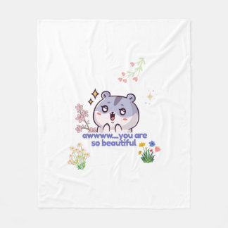 Velo Cobertor de Fleece de Hamster Estético Fofo