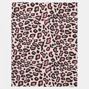 Velo Cobertor de Fleece de Leopardo Rosa Presente