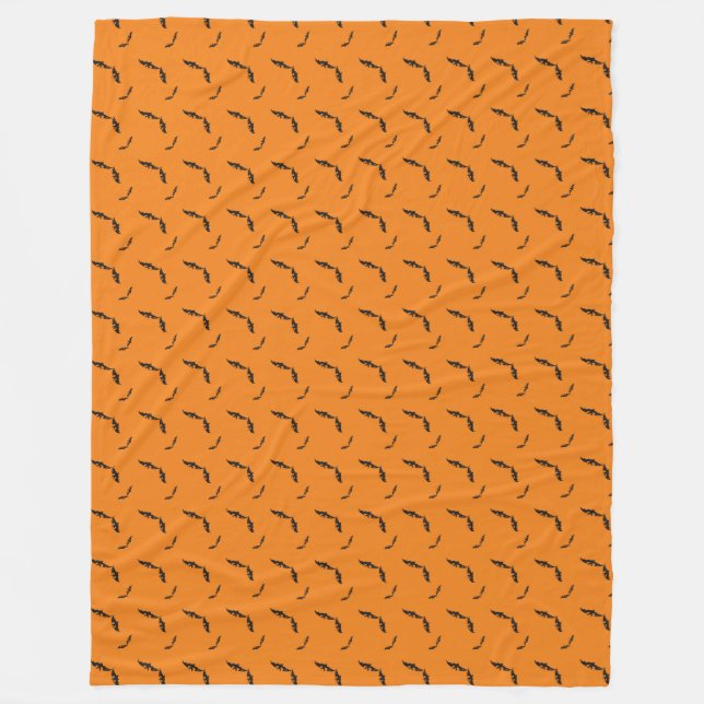 Velo Cobertor de fleece de morcego de Halloween (Frente)