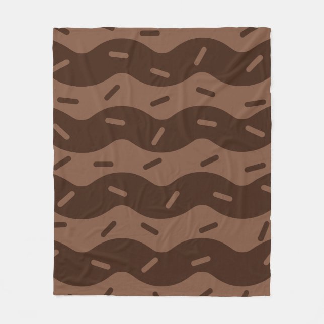 Velo Cobertor de Fleece de Sorvete de Chocolate Derreti (Frente)