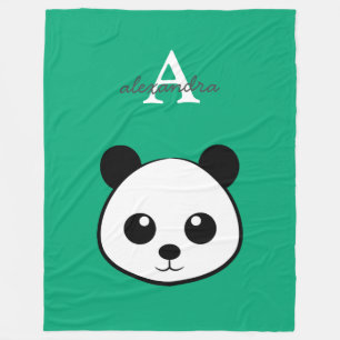 Velo Cobertor de Fleece de Urso Panda Fofo Personaliz