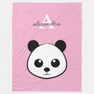Velo Cobertor de Fleece de Urso Panda Fofo Personaliz