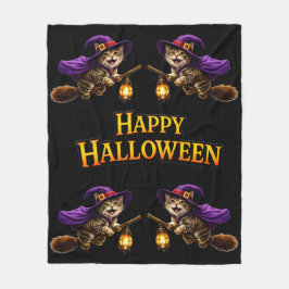 Velo Cobertor de fleece "Desejando um Feliz Halloween"