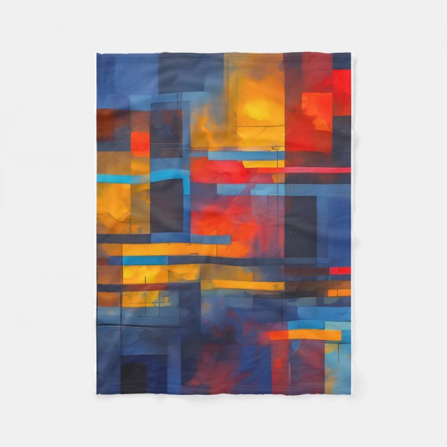 Velo Cobertor de Fleece (Design Abstrato) (Frente)