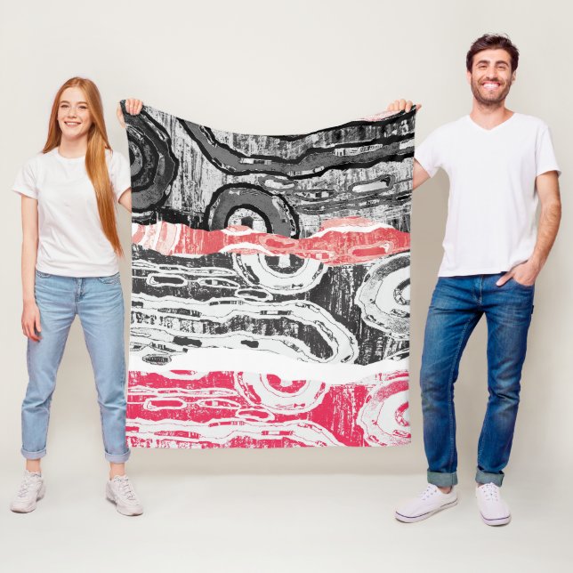 Velo Cobertor de Fleece – Design Abstrato Friction Land (In Situ)