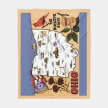 Cobertor de Fleece do Estado de Ohio Buckeye