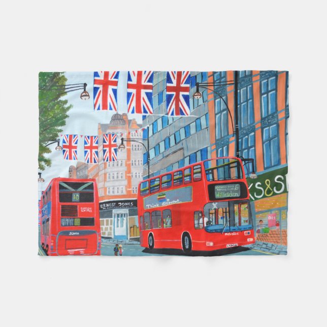Velo Cobertor de Fleece do Jubileu da Rainha Londres   (Frente (Horizontal))