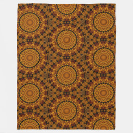 Velo Cobertor de Fleece Dourado e Marrom