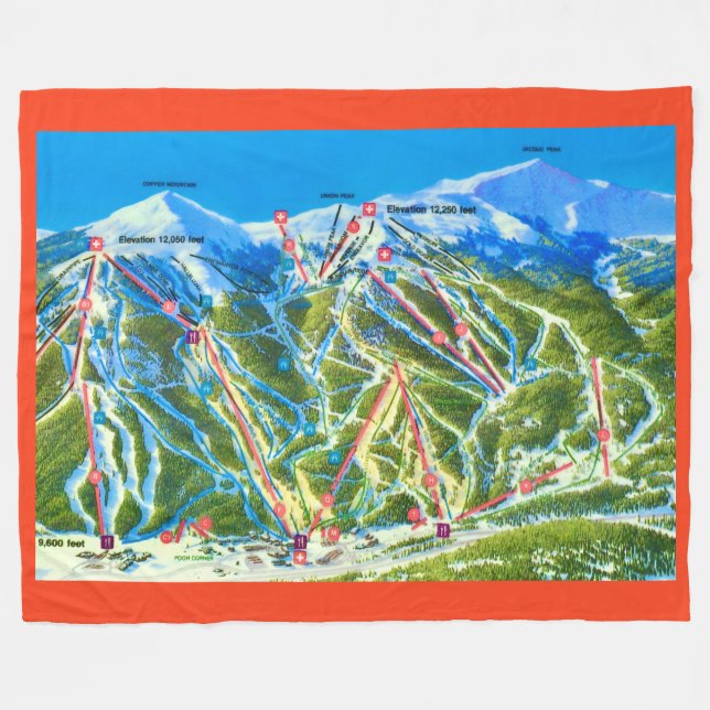 Velo Cobertor de Fleece Encostas de Esqui Copper Mtn (Frente (Horizontal))