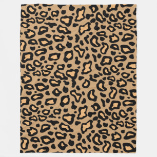 Velo Cobertor de Fleece Estampa Leopardo