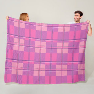 Velo Cobertor de Fleece Estético Xadrez Roxo Fruta Ousa