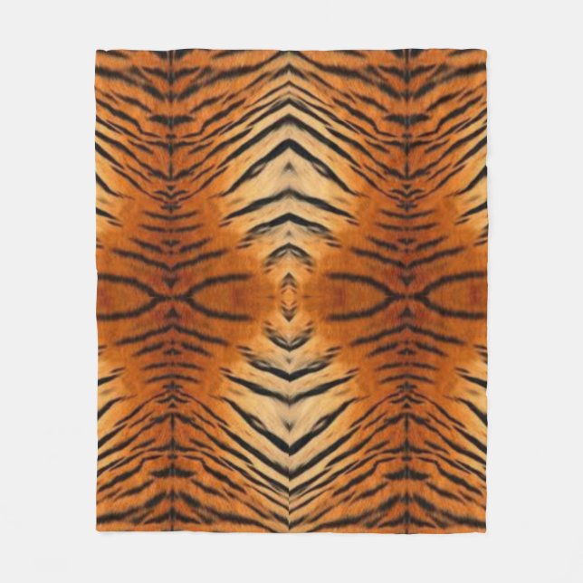 Velo Cobertor de Fleece estilo Tigre (Frente)