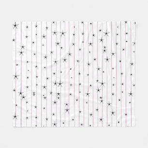Velo Cobertor de Fleece Estrelas Celestiais Minimalista