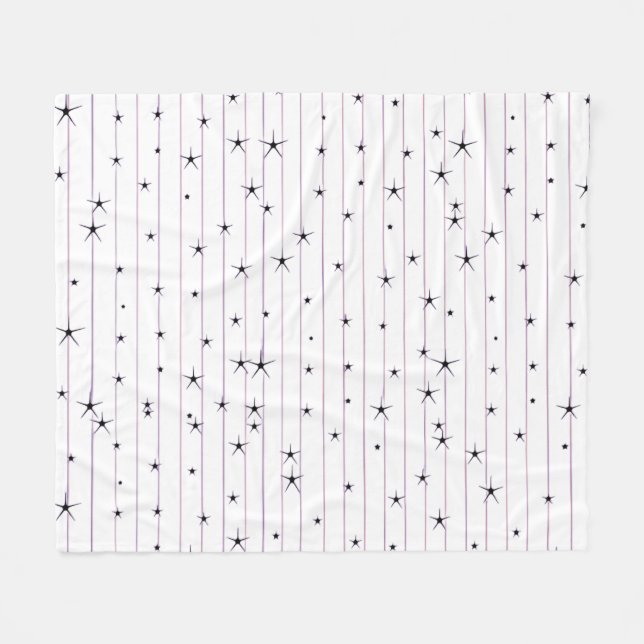 Velo Cobertor de Fleece Estrelas Celestiais Minimalista (Frente (Horizontal))