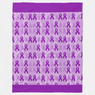 Velo Cobertor de Fleece Fibro Purple Ribbons...
