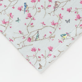Velo Cobertor de Fleece - Flor de Estilo Rústico
