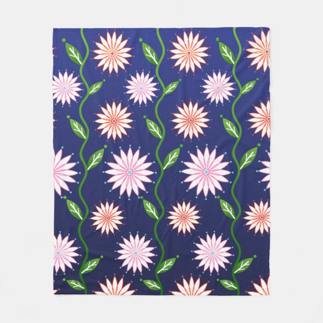 Velo Cobertor de Fleece Floral (Frente)