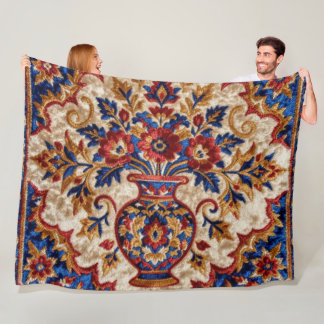 Velo Cobertor de Fleece Floral