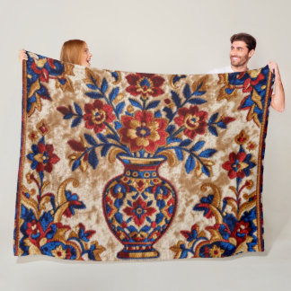 Velo Cobertor de Fleece Floral