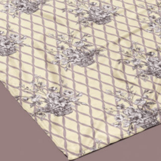 Velo Cobertor de Fleece Floral Vintage em Creme Macio