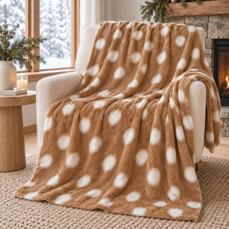 Velo Cobertor de Fleece Floresta Nórdica Fawn Spot
