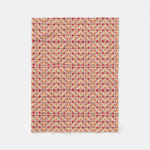 Velo Cobertor de Fleece Geométrico Vermelho Terracota