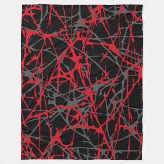 Velo Cobertor de Fleece Grande, moderno, abstrato, verm