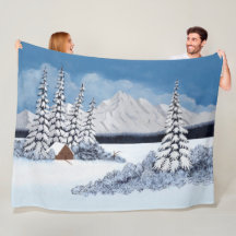 Cobertor de Fleece Grande para Inverno Nevado
