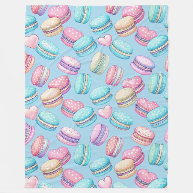 Velo Cobertor de Fleece Grande Pastel Macaron (Frente)