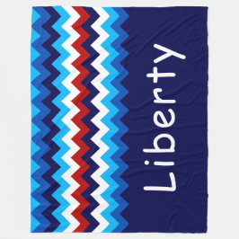 Velo Cobertor de Fleece Grande Personalizado Chevron Az