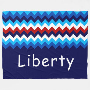 Velo Cobertor de Fleece Grande Personalizado Chevron Az