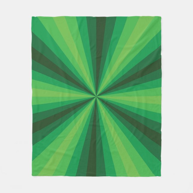 Velo Cobertor de Fleece Ilusão Óptica Verde (Frente)