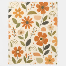 Cobertor de Fleece Jardim Flor de Laranjeira
