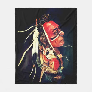 Velo Cobertor de Fleece "Kaw" Guerreiro Nativo