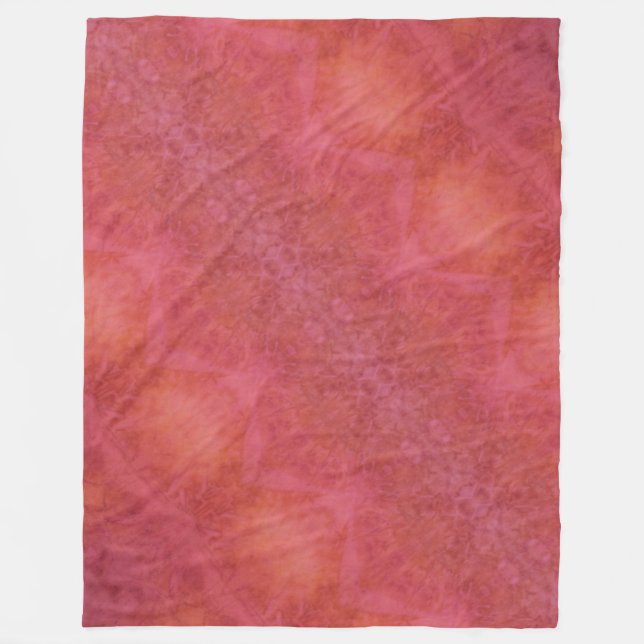 Velo Cobertor de Fleece Laranja e Rosa Alegre (Frente)