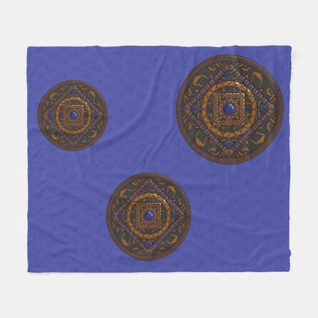 Velo Cobertor de Fleece Libra Mandala (Frente (Horizontal))