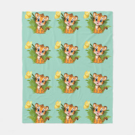Velo Cobertor de Fleece Little Tiger & Butterfly