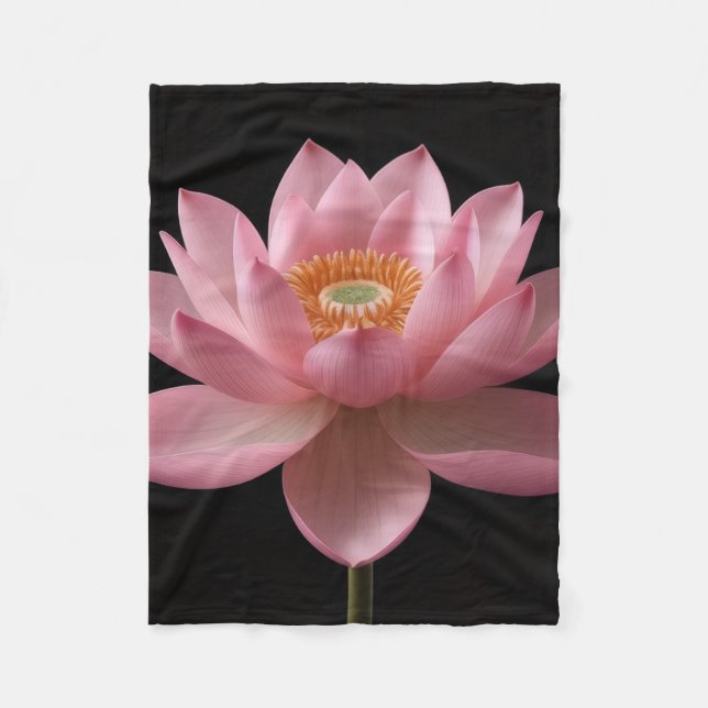 Velo Cobertor de Fleece (Lótus Rosa) (Frente)