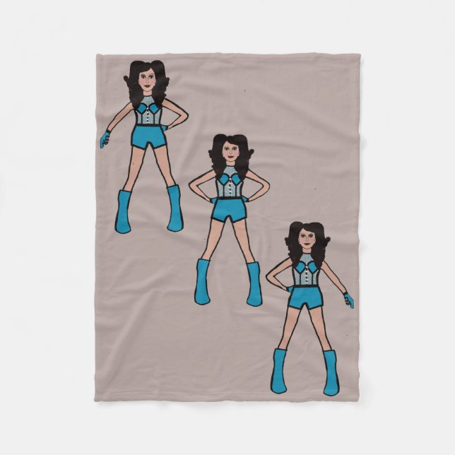 Velo Cobertor de Fleece Majorette/Turquesa (Frente)