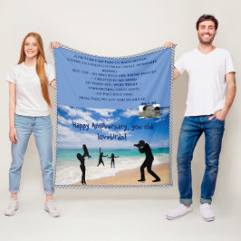 Velo Cobertor de Fleece Médio Personalizável Fofo para