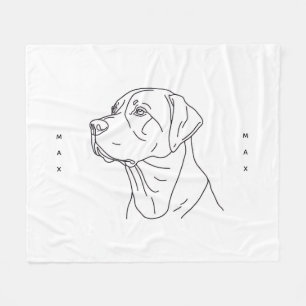Velo Cobertor de Fleece Minimalista com Desenho de Labr
