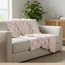 Velo Cobertor de Fleece Moderno com Padrão de Xadrez Ro
