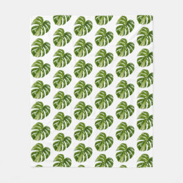 Velo Cobertor de Fleece Monstera Albo