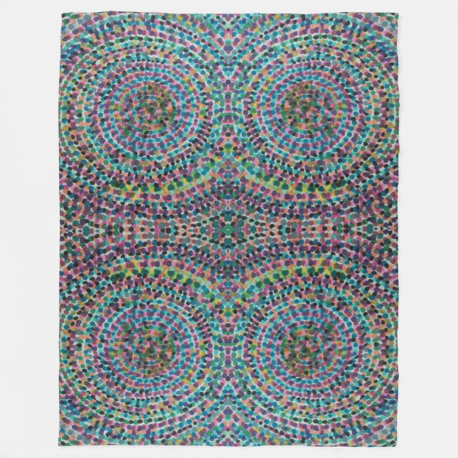 Velo Cobertor de Fleece Mosaico de Confetes (Frente)