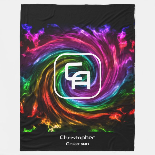 Velo Cobertor de Fleece Multicolor Twisted Smoke (Frente)