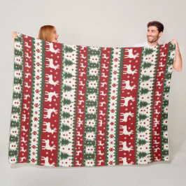 Velo Cobertor de Fleece Natal Reno