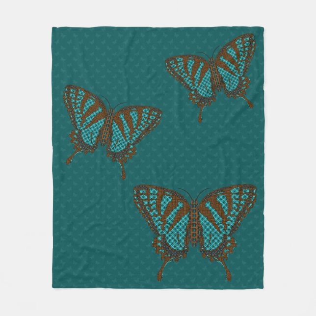 Velo Cobertor de Fleece Native Swallowtail (Frente)