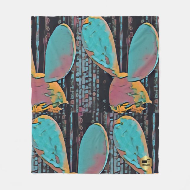 Velo Cobertor de Fleece Nopales.io (Frente)