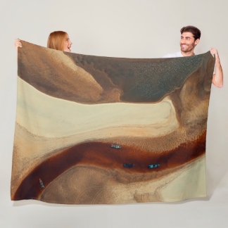 Velo Cobertor de Fleece Ondas Terrosas Abstratas