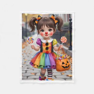 Velo Cobertor de Fleece Palhaço de Halloween Fofo Trata